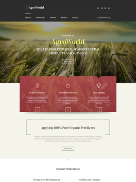 Moto CMS HTML šablona na téma Zemědělství č. 61292