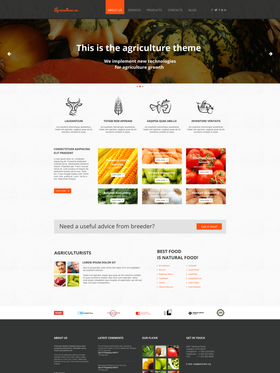 Moto CMS HTML šablona na téma Zemědělství č. 47819