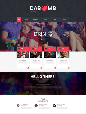 Moto CMS HTML šablona na téma Noční kluby č. 52782