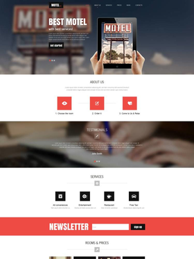 Moto CMS HTML šablona na téma Hotely č. 53629