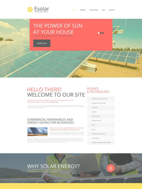 Moto CMS HTML šablona na téma Alternativní energie č. 54916