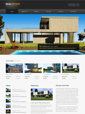Moto CMS HTML šablona na téma Nemovitosti č. 42474