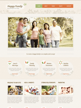 Moto CMS HTML šablona na téma Rodina č. 42945