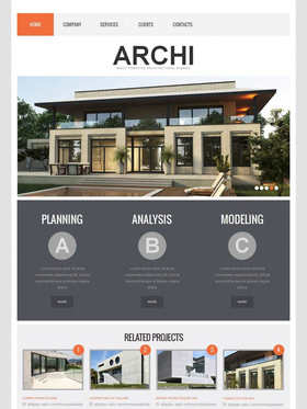 Moto CMS HTML šablona na téma Architektura č. 43812