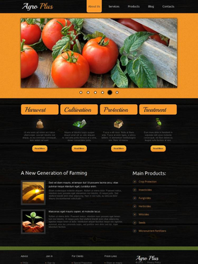 Moto CMS HTML šablona na téma Zemědělství č. 44713