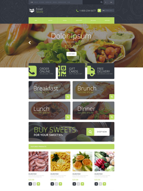 OpenCart e-shop šablona na téma Jídlo a pití č. 51775