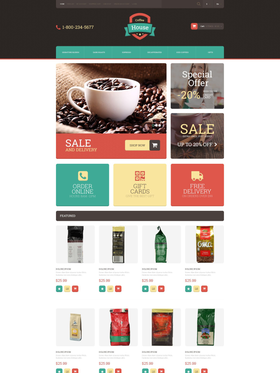 OpenCart e-shop šablona na téma Café a restaurace č. 51838