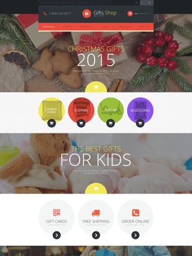 OpenCart e-shop šablona na téma Dárky č. 52526