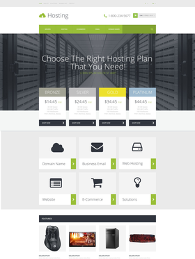OpenCart e-shop šablona na téma Hosting č. 53161