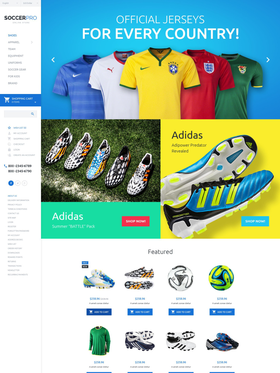 OpenCart e-shop šablona na téma Sport č. 55190