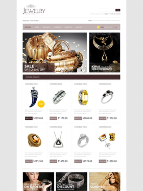 OpenCart e-shop šablona na téma Šperky č. 42654