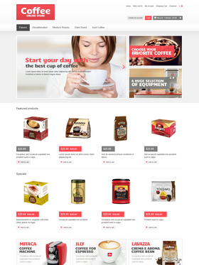 OpenCart e-shop šablona na téma Café a restaurace č. 46799