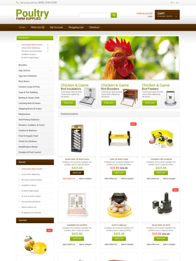 OpenCart e-shop šablona na téma Zemědělství č. 47397