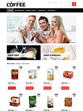 PrestaShop e-shop šablona na téma Café a restaurace č. 48663