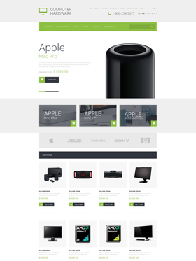 OpenCart e-shop šablona na téma Počítače č. 49088