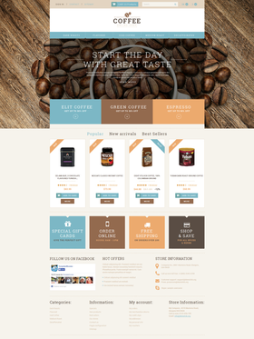 PrestaShop e-shop šablona na téma Café a restaurace č. 51111