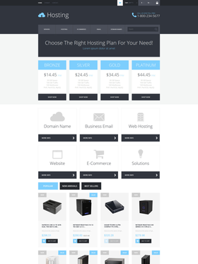 PrestaShop e-shop šablona na téma Hosting č. 52753