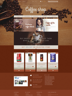 PrestaShop e-shop šablona na téma Café a restaurace č. 52984