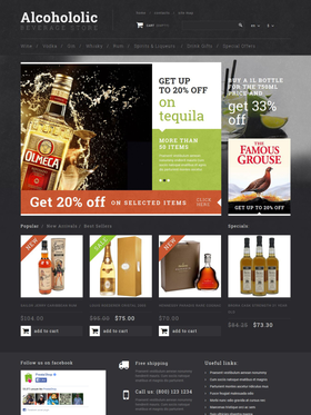 PrestaShop e-shop šablona na téma Jídlo a pití č. 53034