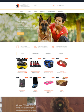 PrestaShop e-shop šablona na téma Zvířata č. 58340