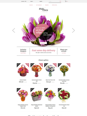 PrestaShop e-shop šablona na téma Květiny č. 58383