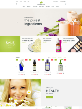 PrestaShop e-shop šablona na téma Krása č. 58968