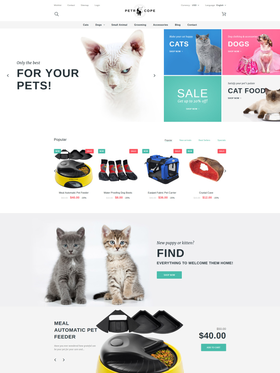 PrestaShop e-shop šablona na téma Zvířata č. 58981
