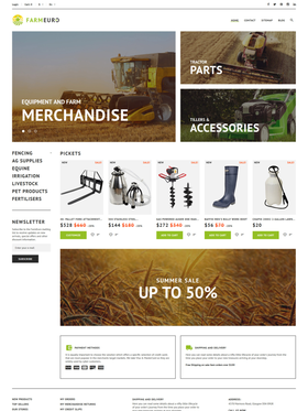 PrestaShop e-shop šablona na téma Zemědělství č. 60066